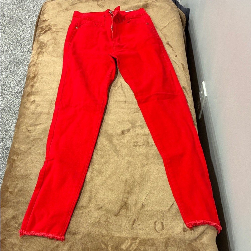 Vibrant Red Skinny Jeans